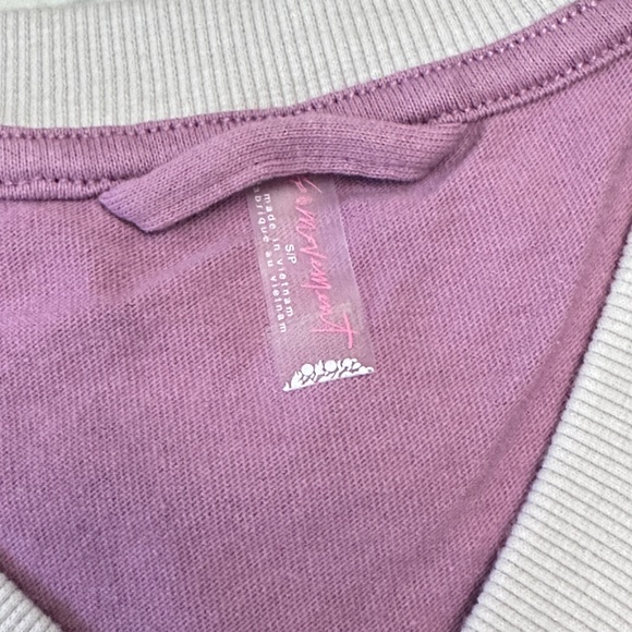 NWOT Free People Baseline Solid Tee in Vanilla Fig - Picture 8 of 9